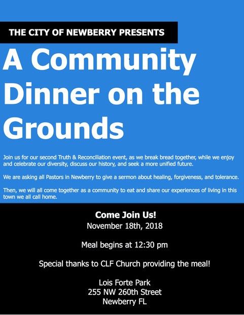 A Community Dinner on the Grounds | Newberry Florida