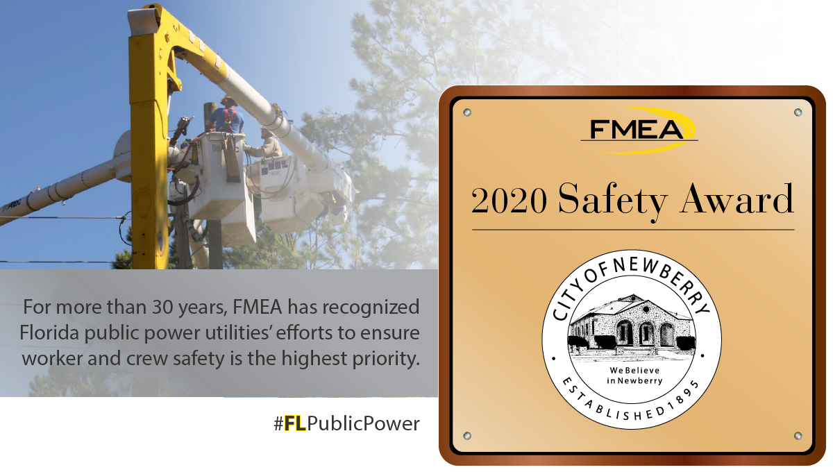 City of Newberry Receives FMEA Safety Award Newberry Florida
